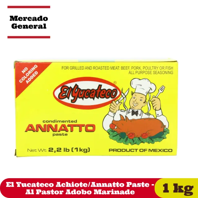 El Yucateco achiote (annatto) paste 1 kg for cochinita pibil and al pastor