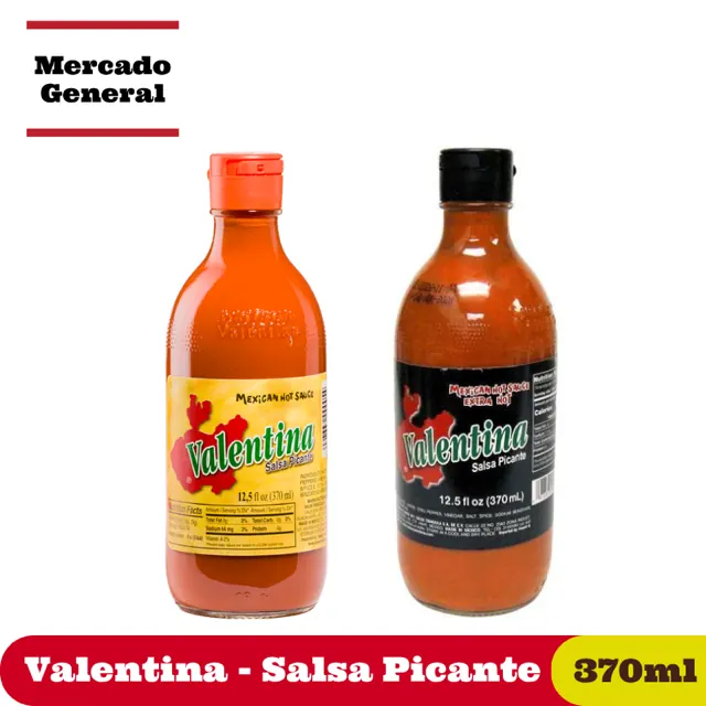 Valentina salsa picante red label 370 ml bottle