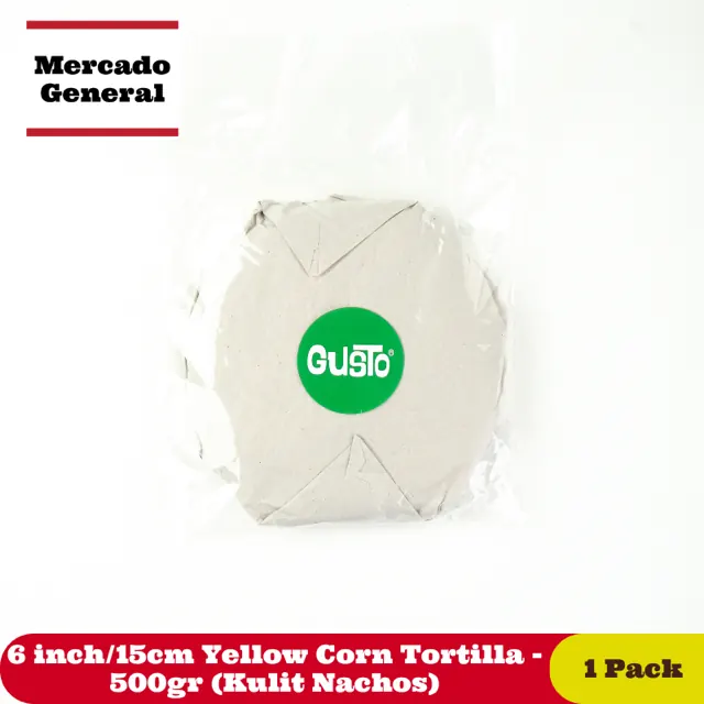 Fresh yellow corn tortillas 500 g pack, nixtamal process